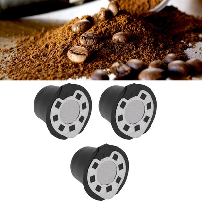 50ML Coffee Capsule Pods Cup with Spoon Brush Reusable Filter Stainless Steel Replacement for NespressoChrome V1294-YM0523-3118220012912