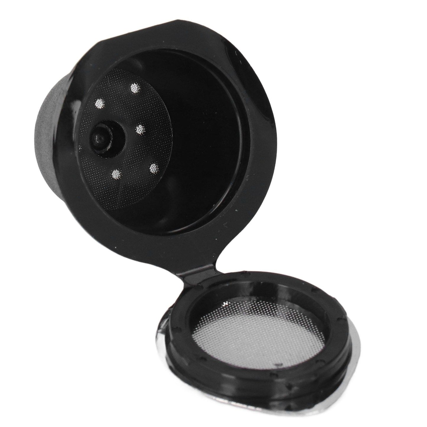 50ML Coffee Capsule Pods Cup with Spoon Brush Reusable Filter Stainless Steel Replacement for NespressoChrome V1294-YM0523-3118220012912
