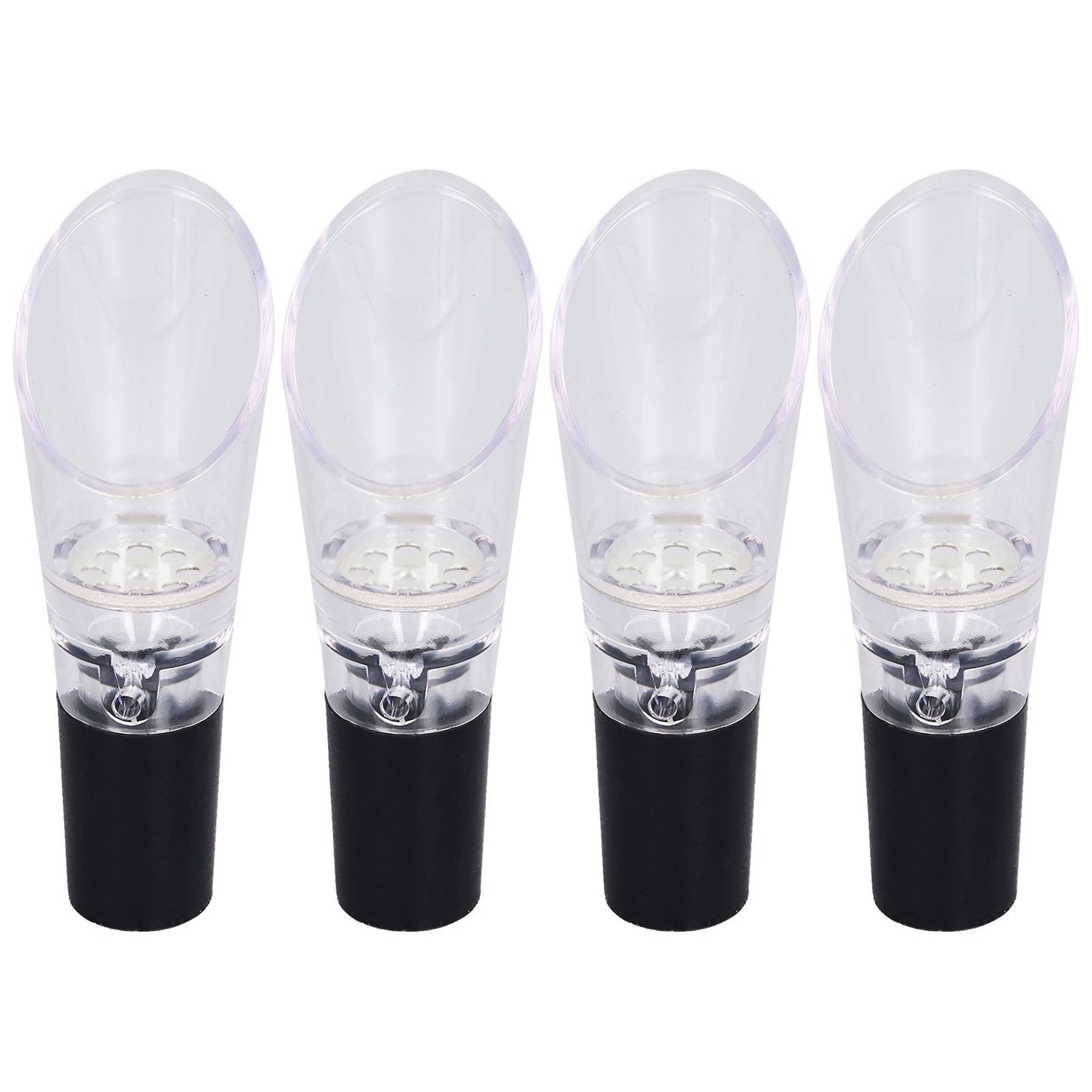 4PCS Wine Aerator Pourer PC Eco Friendly Decanter Spout Bar Accessories for Household PartySilver V1294-YM0523-3118220013311