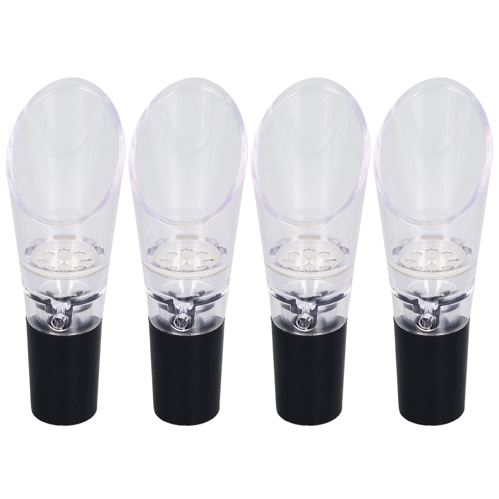 4PCS Wine Aerator Pourer PC Eco Friendly Decanter Spout Bar Accessories for Household PartySilver V1294-YM0523-3118220013311