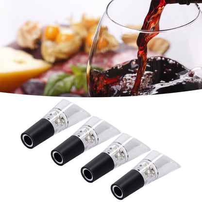 4PCS Wine Aerator Pourer PC Eco Friendly Decanter Spout Bar Accessories for Household PartySilver V1294-YM0523-3118220013311