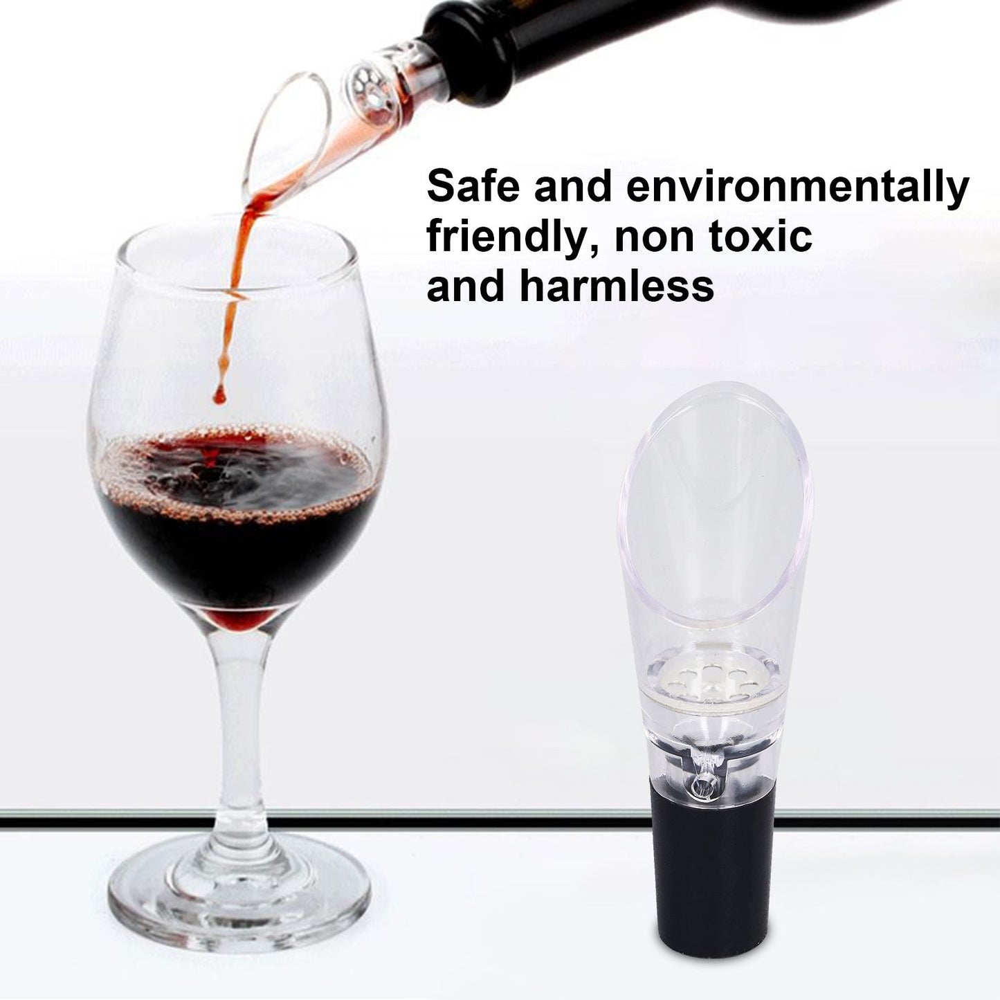 4PCS Wine Aerator Pourer PC Eco Friendly Decanter Spout Bar Accessories for Household PartySilver V1294-YM0523-3118220013311