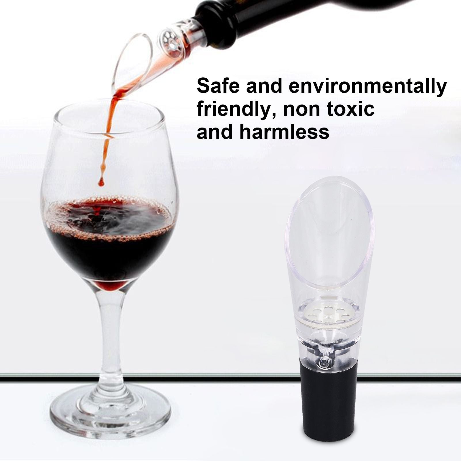 4PCS Wine Aerator Pourer PC Eco Friendly Decanter Spout Bar Accessories for Household PartySilver V1294-YM0523-3118220013311