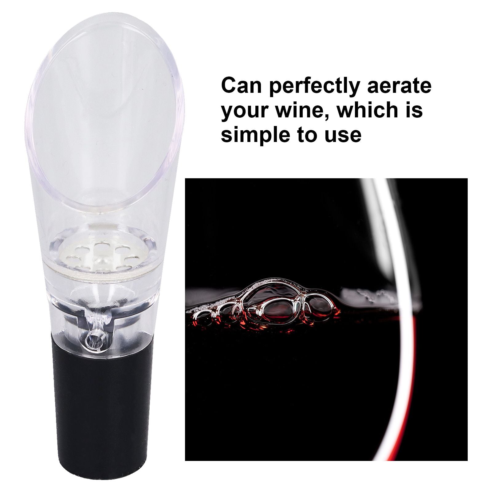 4PCS Wine Aerator Pourer PC Eco Friendly Decanter Spout Bar Accessories for Household PartySilver V1294-YM0523-3118220013311