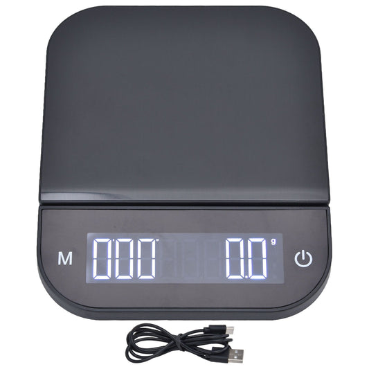 Coffee Scale Maximum 3KG Large LED Backlit Dual Units USB Charging Timing Function High Accuracy Kitchen Scale V1294-YM0523-3118220013811