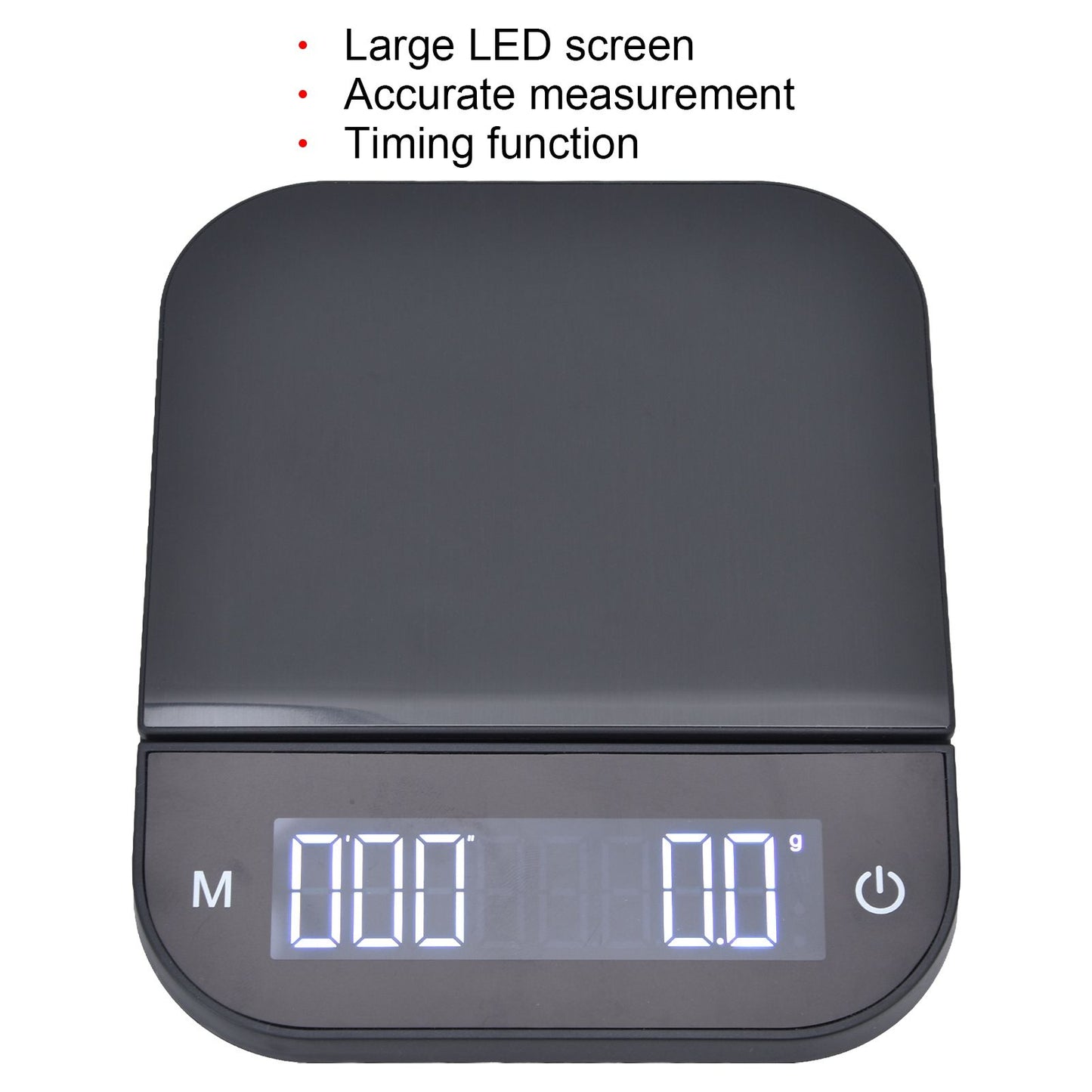 Coffee Scale Maximum 3KG Large LED Backlit Dual Units USB Charging Timing Function High Accuracy Kitchen Scale V1294-YM0523-3118220013811