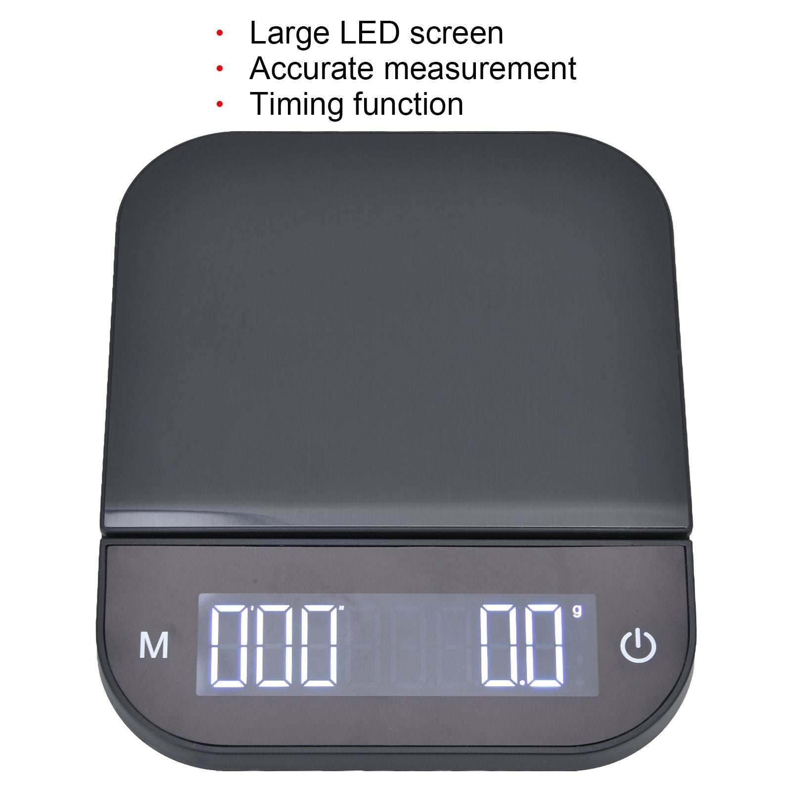 Coffee Scale Maximum 3KG Large LED Backlit Dual Units USB Charging Timing Function High Accuracy Kitchen Scale V1294-YM0523-3118220013811