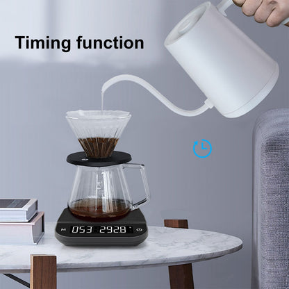 Coffee Scale Maximum 3KG Large LED Backlit Dual Units USB Charging Timing Function High Accuracy Kitchen Scale V1294-YM0523-3118220013811