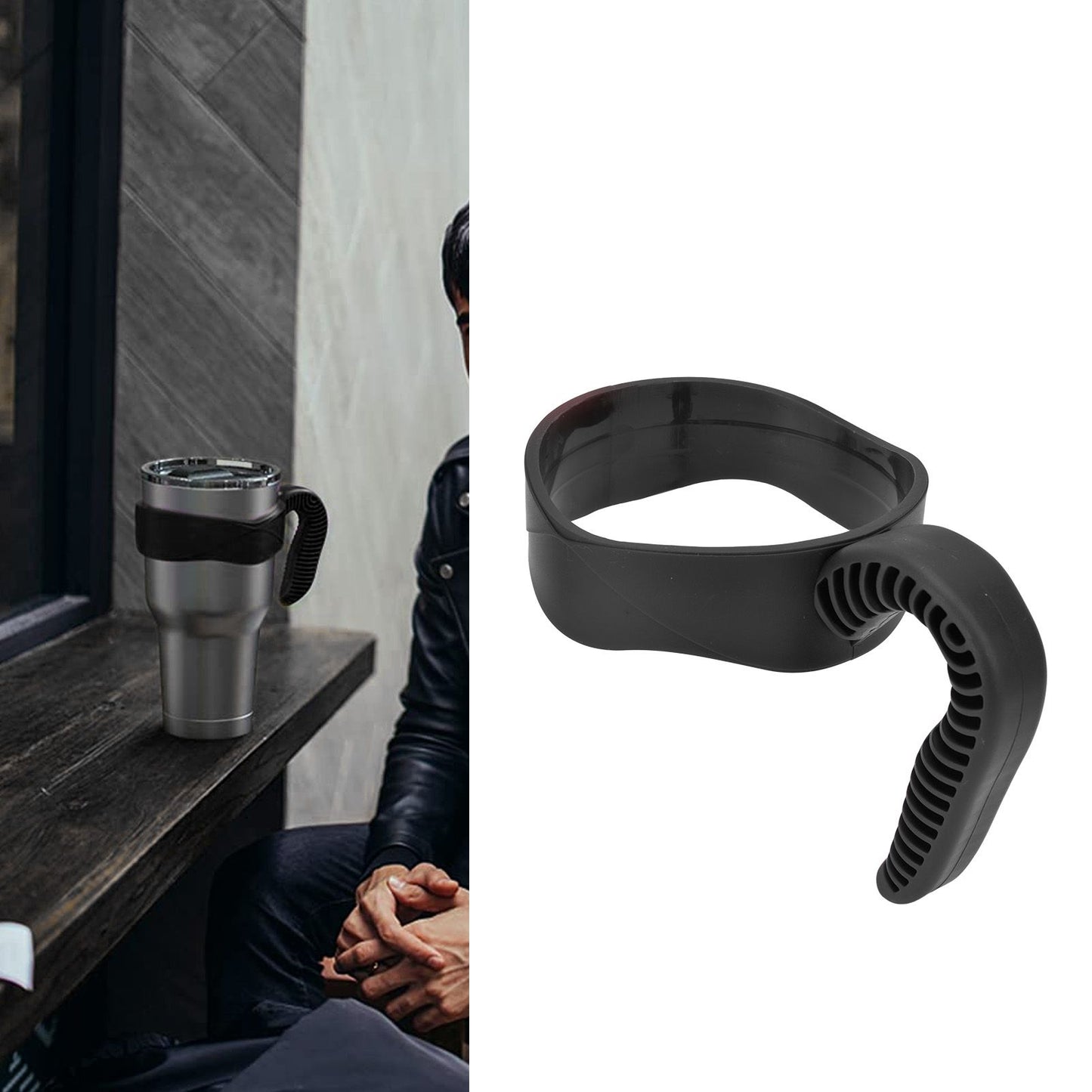 Mug Handle Plastic Ergonomic Jug Carrier Handle for 20oz-30oz Jugs Bottles and Most Other TumblersBlack V1294-YM0523-3118220014511