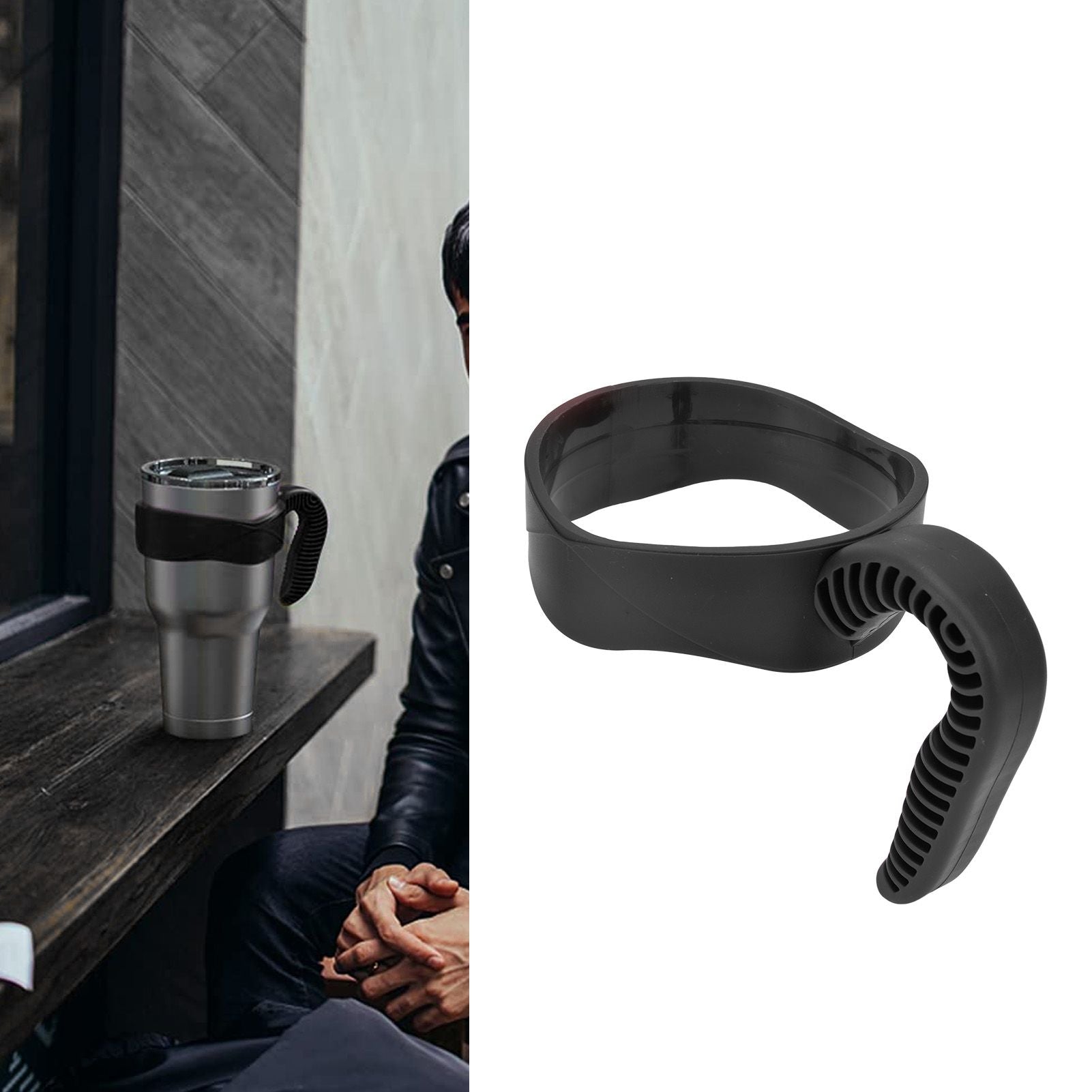 Mug Handle Plastic Ergonomic Jug Carrier Handle for 20oz-30oz Jugs Bottles and Most Other TumblersBlack V1294-YM0523-3118220014511