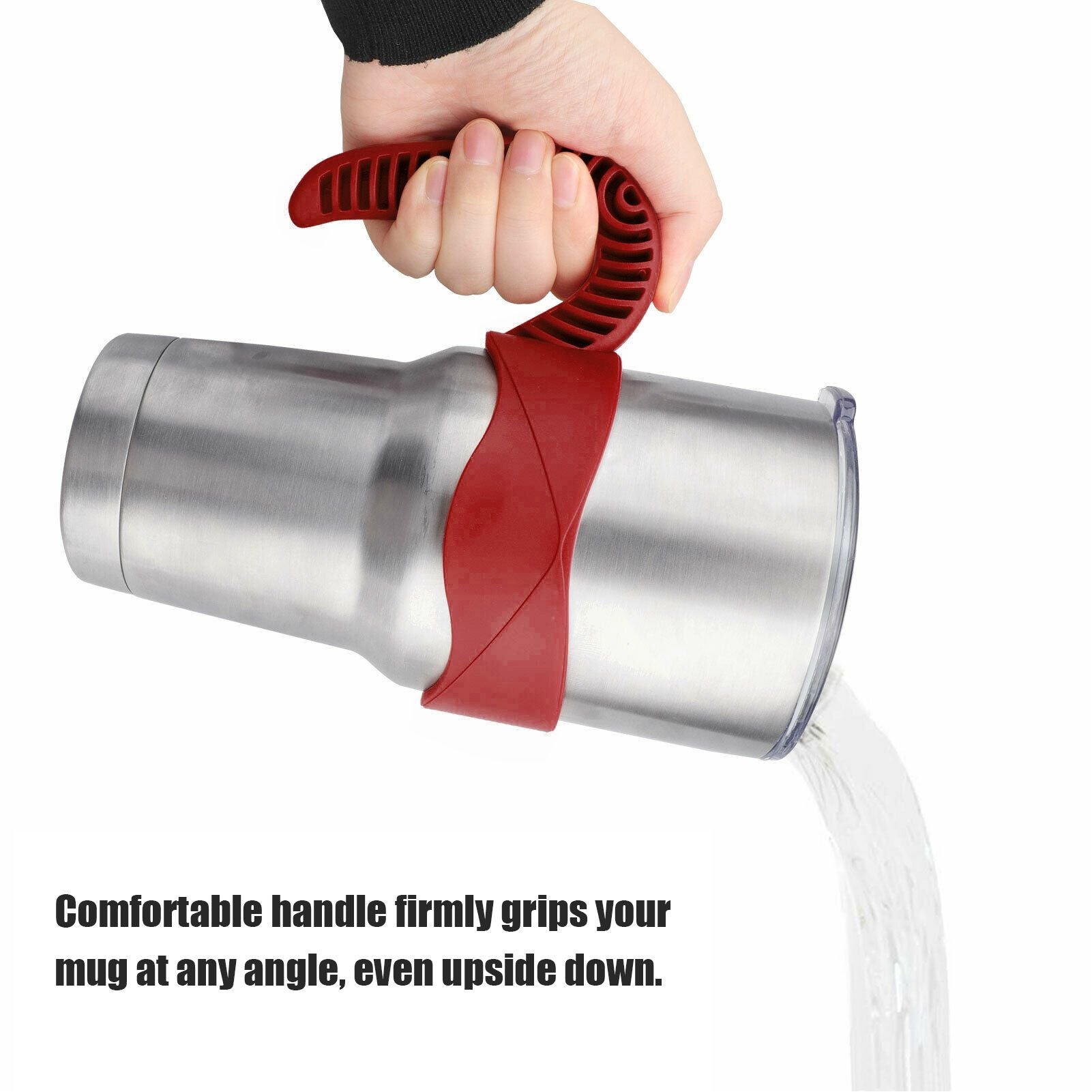 Mug Handle Plastic Ergonomic Jug Carrier Handle for 20oz-30oz Jugs Bottles and Most Other TumblersRed V1294-YM0523-3118220014512