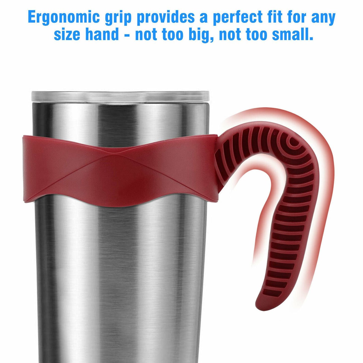Mug Handle Plastic Ergonomic Jug Carrier Handle for 20oz-30oz Jugs Bottles and Most Other TumblersRed V1294-YM0523-3118220014512