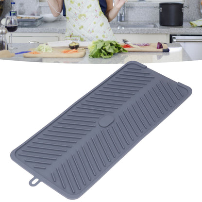 Silicone Dish Drying Mat Food Grade Silicone High Temperature Resistance Grey Dish Drainer Pad for Kitchen V1294-YM0523-3118220014711