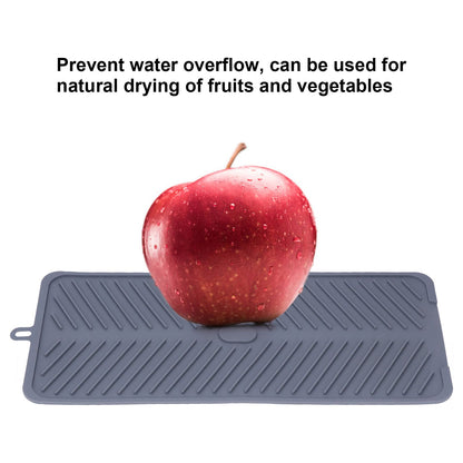 Silicone Dish Drying Mat Food Grade Silicone High Temperature Resistance Grey Dish Drainer Pad for Kitchen V1294-YM0523-3118220014711