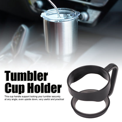 Tumbler Cup Handle Travel Mug Holder 2 Circle Non Slip for Car Icemaster Snowman 30OzBlack V1294-YM0523-3118220015211
