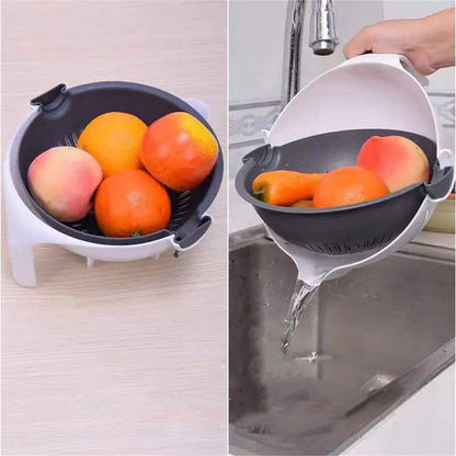 Multifunction Rotate Food Vegetable Cutter Chopper with Drain Basket Large Capacity Portable Kitchen Utensil V1294-YM0523-3118220018411