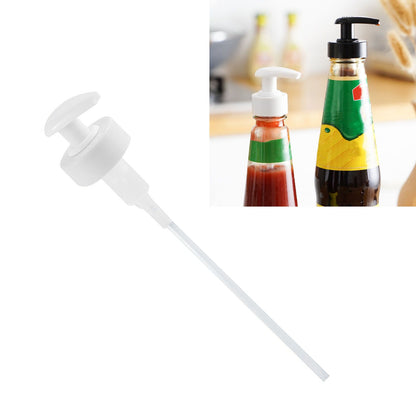 Gallon Pump Dispenser Condiment Bottle Pump Dispenser Plastic Kitchen Supplies for HouseholdWhite Caliber V1294-YM0523-3118220018811