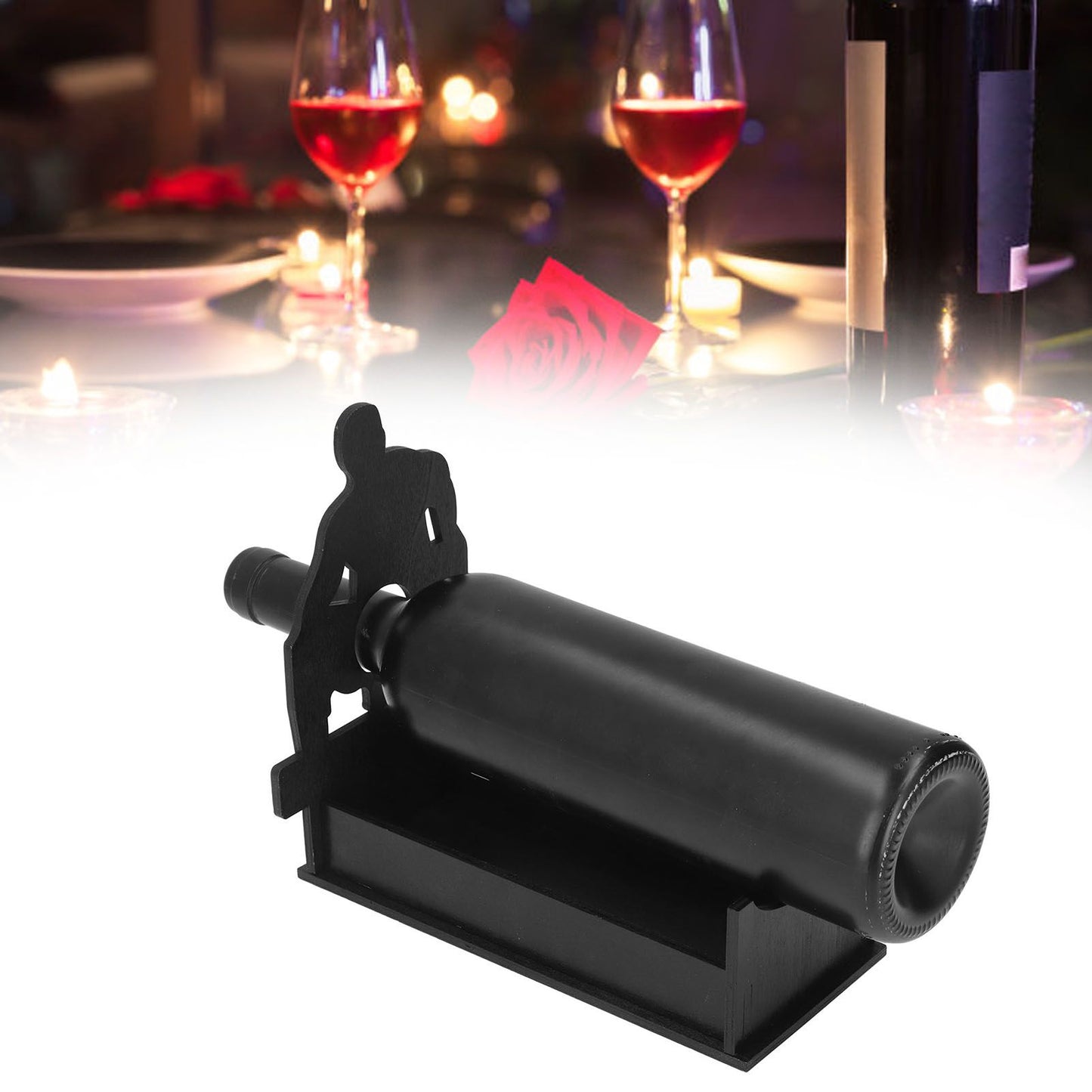 Red Wine Decorative Display Rack Easy to Assemble Light Red Wine Decorative Wooden Rack for Home Bar V1294-YM0523-3118220019011