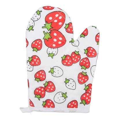 Oven Gloves Polyester Cotton Material Printed Pattern Lanyard Design Cooking Microwave Mitts for Kitchen V1294-YM0523-3118220019811