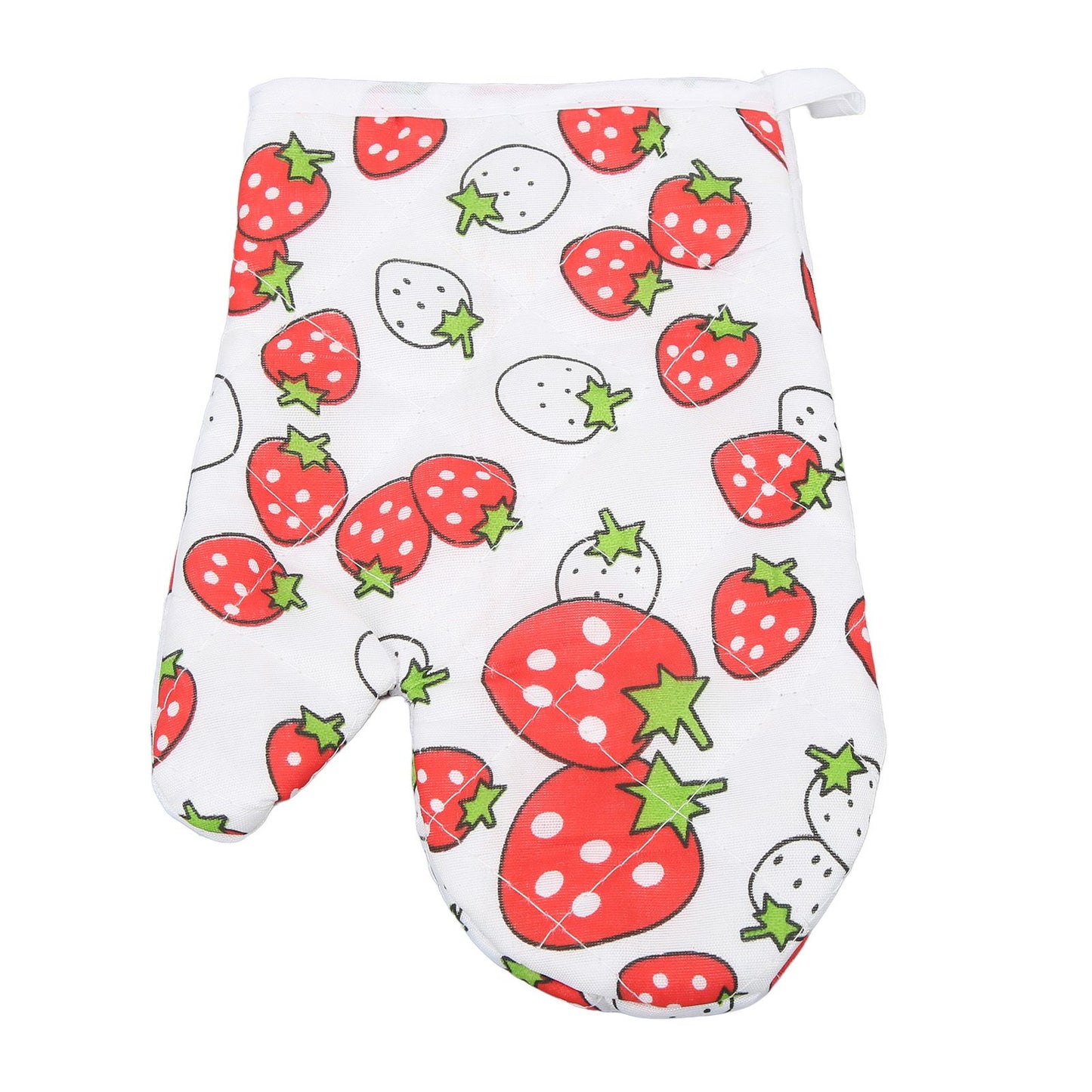 Oven Gloves Polyester Cotton Material Printed Pattern Lanyard Design Cooking Microwave Mitts for Kitchen V1294-YM0523-3118220019811