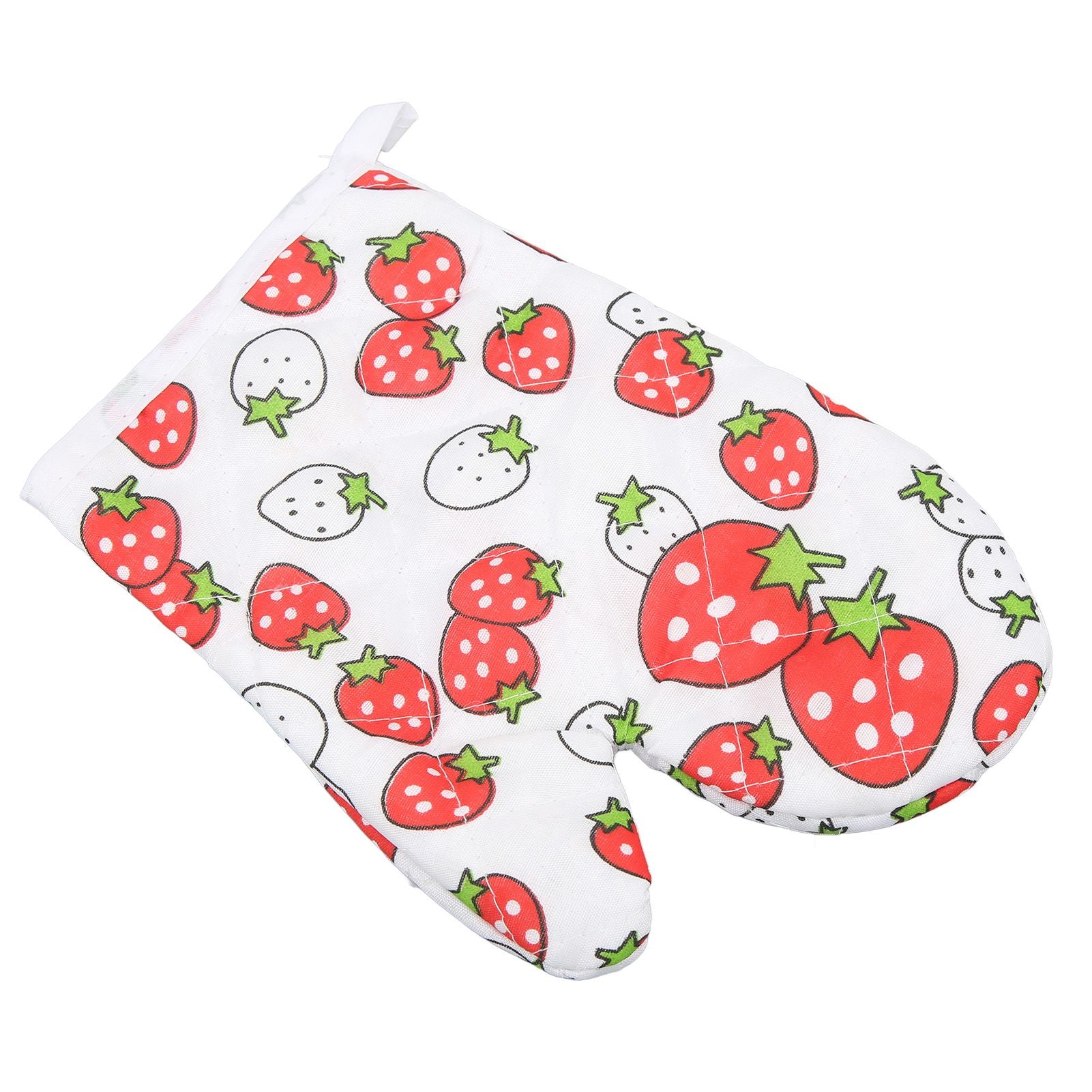 Oven Gloves Polyester Cotton Material Printed Pattern Lanyard Design Cooking Microwave Mitts for Kitchen V1294-YM0523-3118220019811