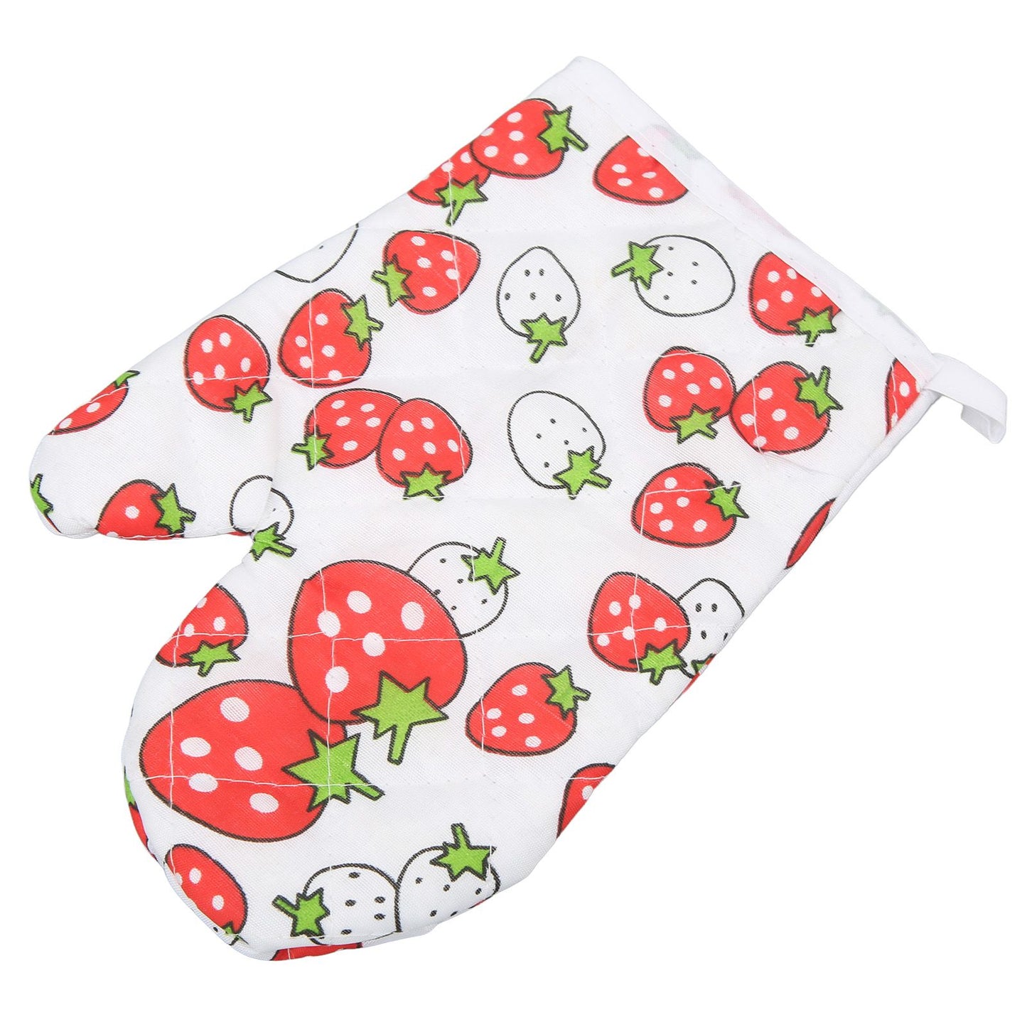 Oven Gloves Polyester Cotton Material Printed Pattern Lanyard Design Cooking Microwave Mitts for Kitchen V1294-YM0523-3118220019811