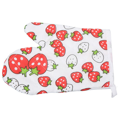 Oven Gloves Polyester Cotton Material Printed Pattern Lanyard Design Cooking Microwave Mitts for Kitchen V1294-YM0523-3118220019811