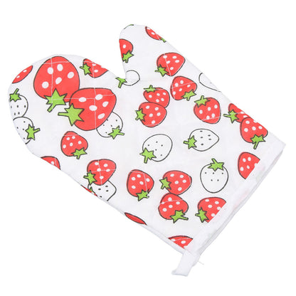 Oven Gloves Polyester Cotton Material Printed Pattern Lanyard Design Cooking Microwave Mitts for Kitchen V1294-YM0523-3118220019811