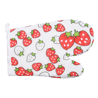 Oven Gloves Polyester Cotton Material Printed Pattern Lanyard Design Cooking Microwave Mitts for Kitchen V1294-YM0523-3118220019811