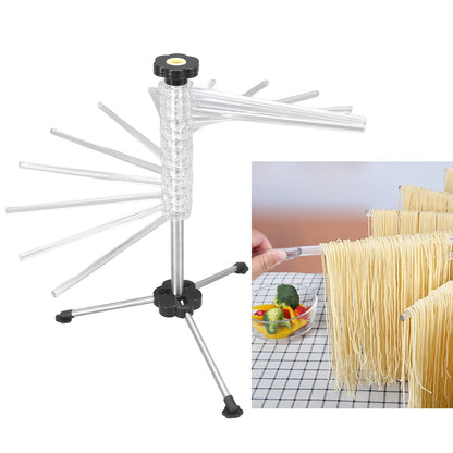 Manual Rotation Pasta Drying Rack Stainless Steel Folding Noodle Rack for Household Kitchen V1294-YM0523-3118220020011