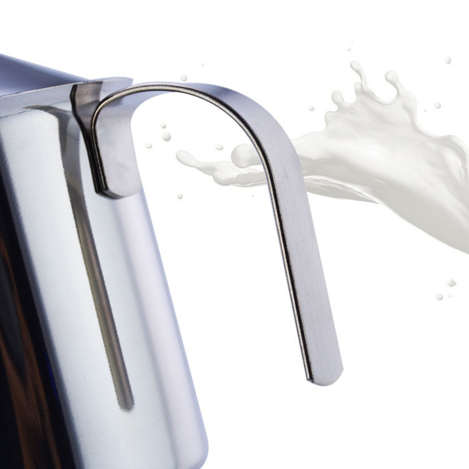 400cc Manual Milk Creamer Frother Double Layer Filter Stainless Steel Heatable Easy Clean with Handle V1294-YM0523-3118220020711