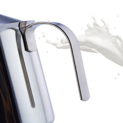 400cc Manual Milk Creamer Frother Double Layer Filter Stainless Steel Heatable Easy Clean with Handle V1294-YM0523-3118220020711