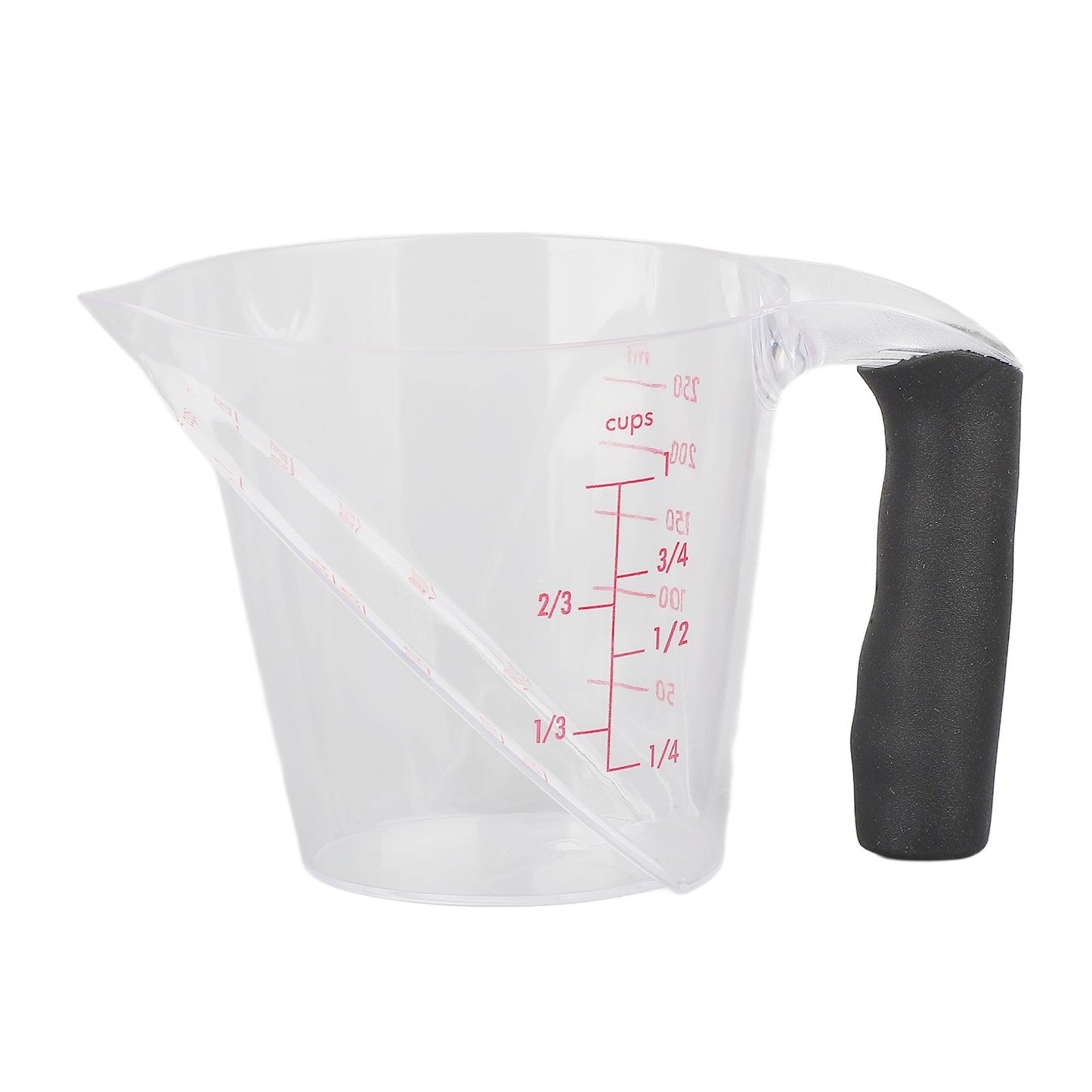 Measuring Cup Heat Resistant Angled Plastic Measuring Mug with Handle for Drinking Baking Cooking Pouring V1294-YM0523-3118220021211