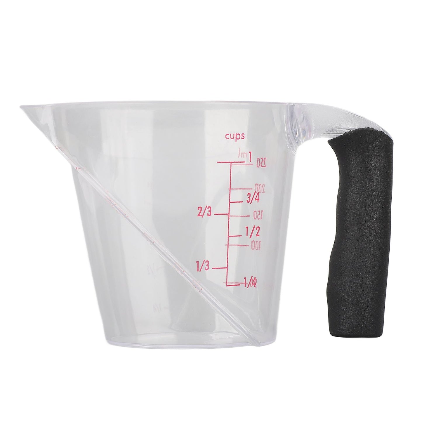 Measuring Cup Heat Resistant Angled Plastic Measuring Mug with Handle for Drinking Baking Cooking Pouring V1294-YM0523-3118220021211