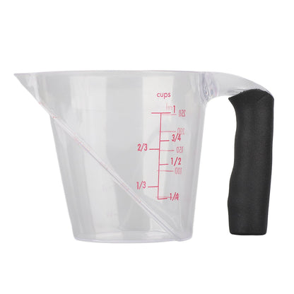 Measuring Cup Heat Resistant Angled Plastic Measuring Mug with Handle for Drinking Baking Cooking Pouring V1294-YM0523-3118220021211