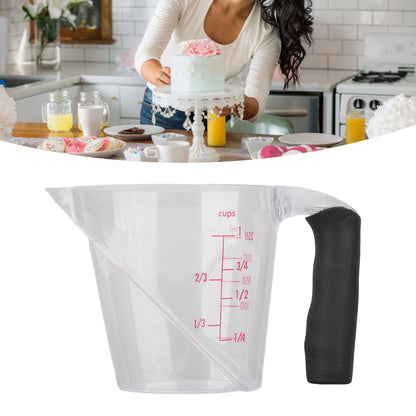 Measuring Cup Heat Resistant Angled Plastic Measuring Mug with Handle for Drinking Baking Cooking Pouring V1294-YM0523-3118220021211