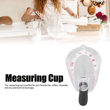 Measuring Cup Heat Resistant Angled Plastic Measuring Mug with Handle for Drinking Baking Cooking Pouring V1294-YM0523-3118220021211