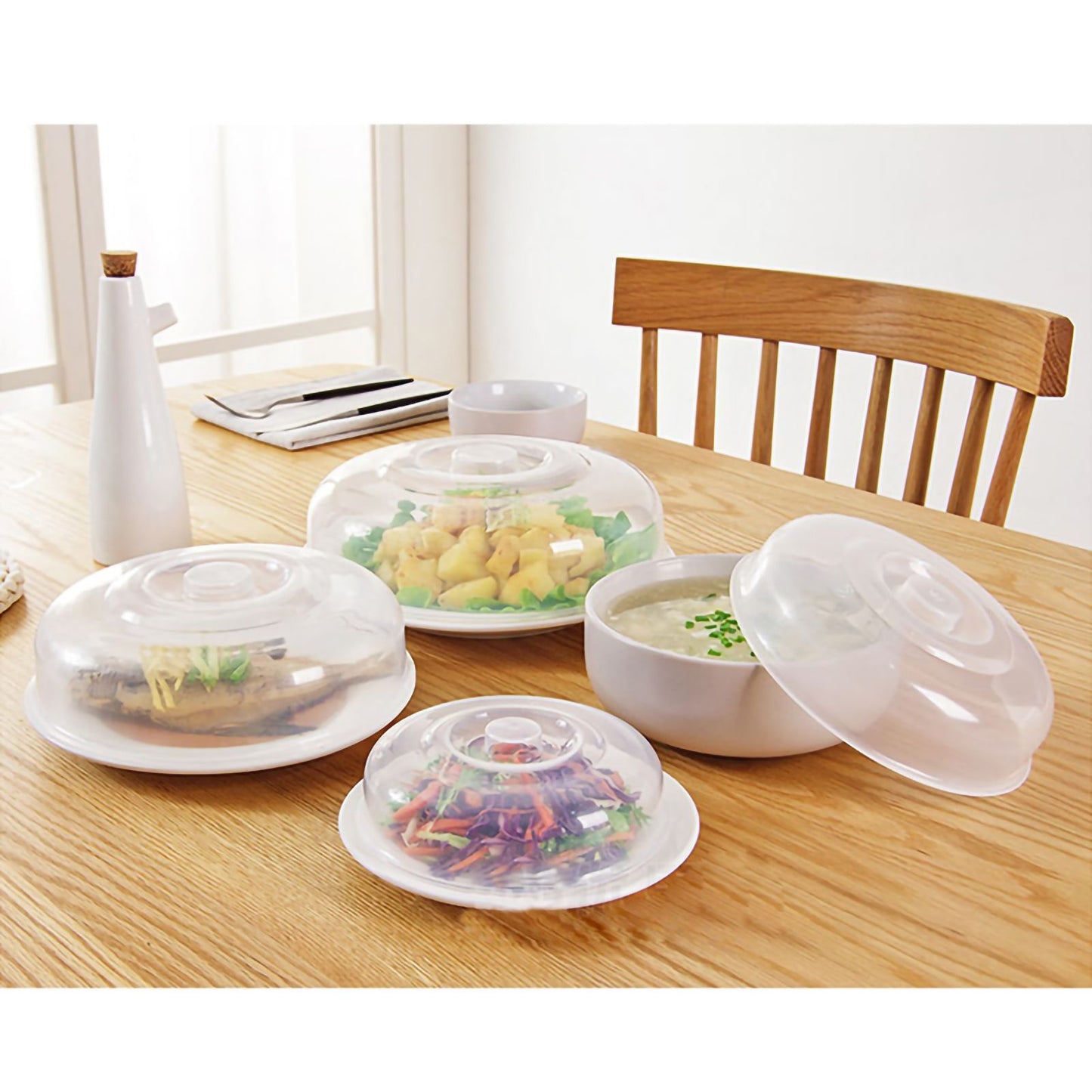 Microwave Cover Transparency PP Material Food Protection Grab Design Safe Healthy Microwave Splatter V1294-YM0523-3118220023911