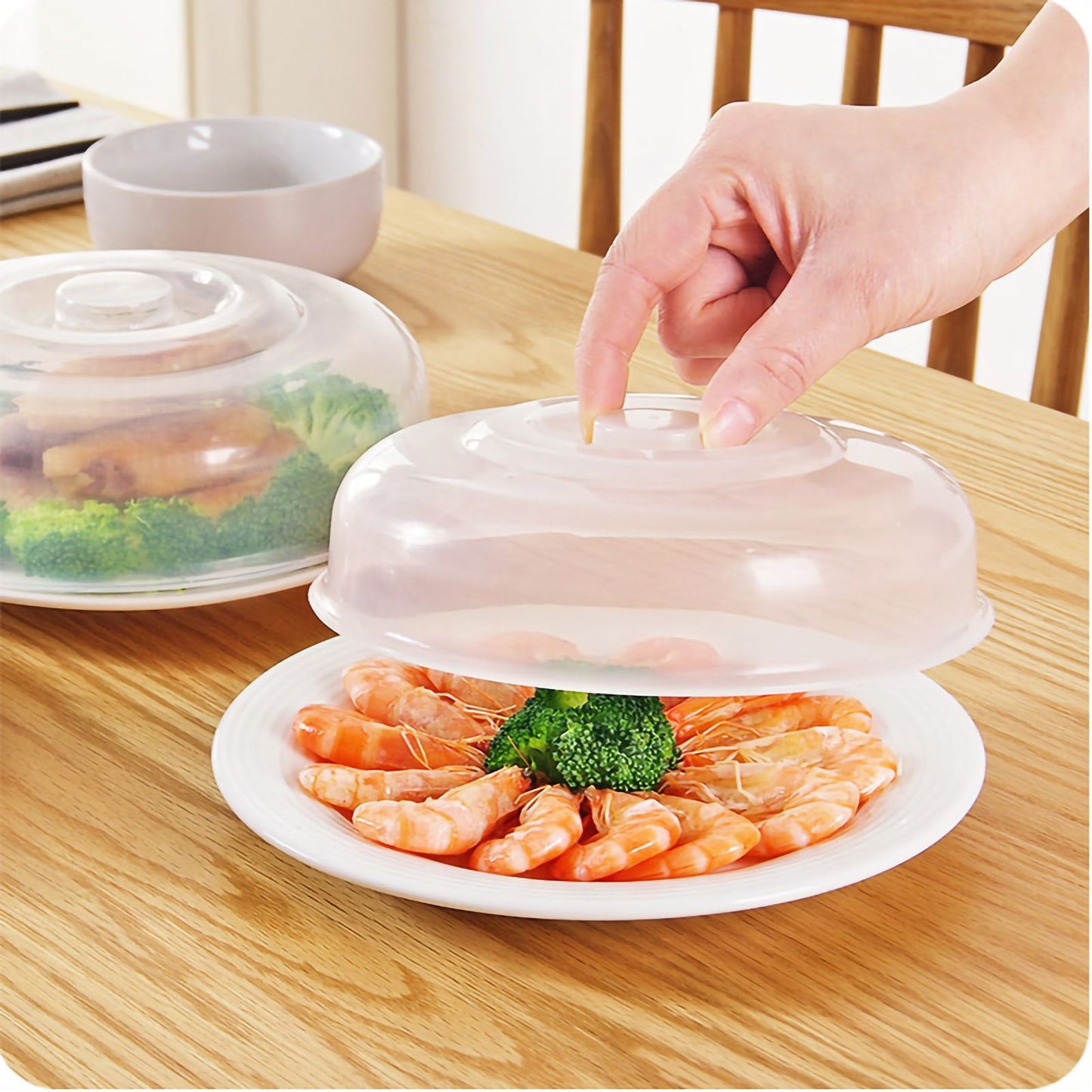 Microwave Cover Transparency PP Material Food Protection Grab Design Safe Healthy Microwave Splatter V1294-YM0523-3118220023914