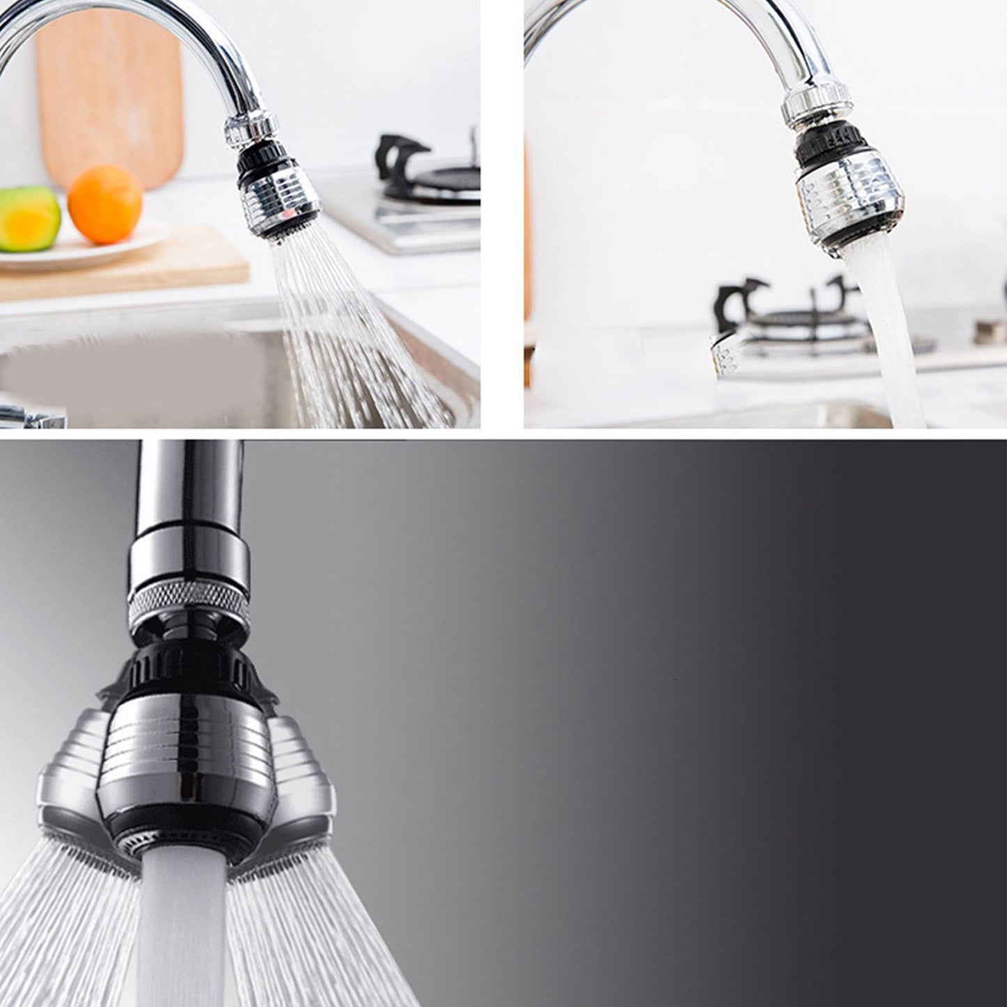 Faucet Aerator Sprinkler Water Bubbler 360 degrees Rotate Kitchen Water Tap Sprayer Filter Nozzle Splashing V1294-YM0523-3118220024511