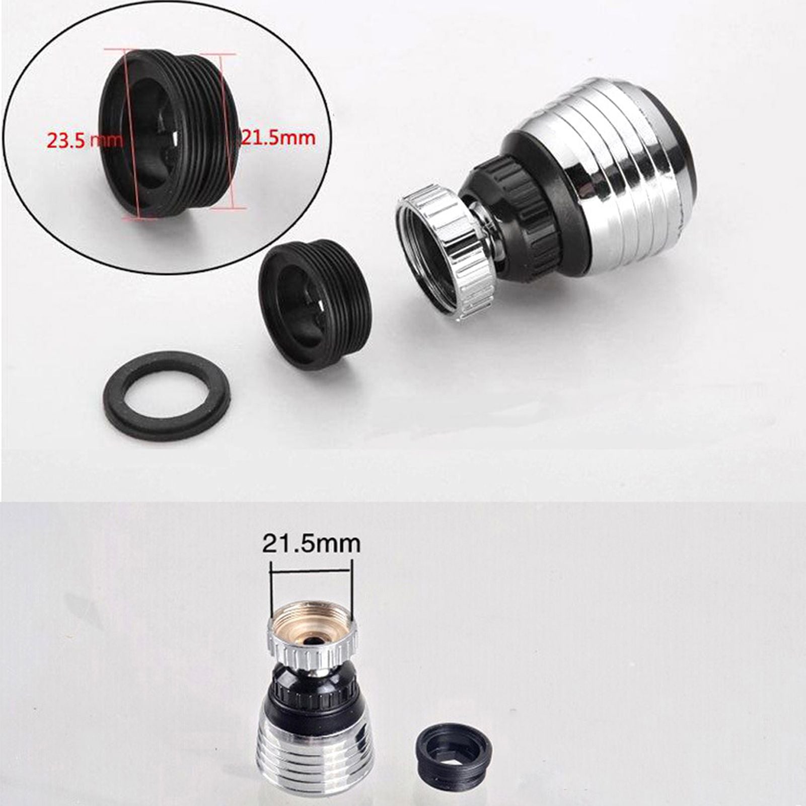 Faucet Aerator Sprinkler Water Bubbler 360 degrees Rotate Kitchen Water Tap Sprayer Filter Nozzle Splashing V1294-YM0523-3118220024511
