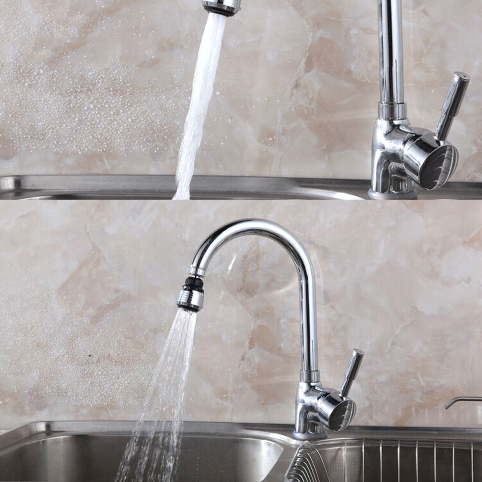 Faucet Aerator Sprinkler Water Bubbler 360 degrees Rotate Kitchen Water Tap Sprayer Filter Nozzle Splashing V1294-YM0523-3118220024511