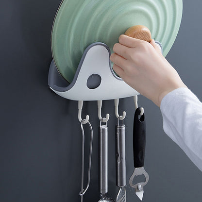 Pot Lid Holder Double Layer Strong Load Bearing Capacity Multifunctional Pan Lid Stand for KitchenWhite V1294-YM0523-3118220025011