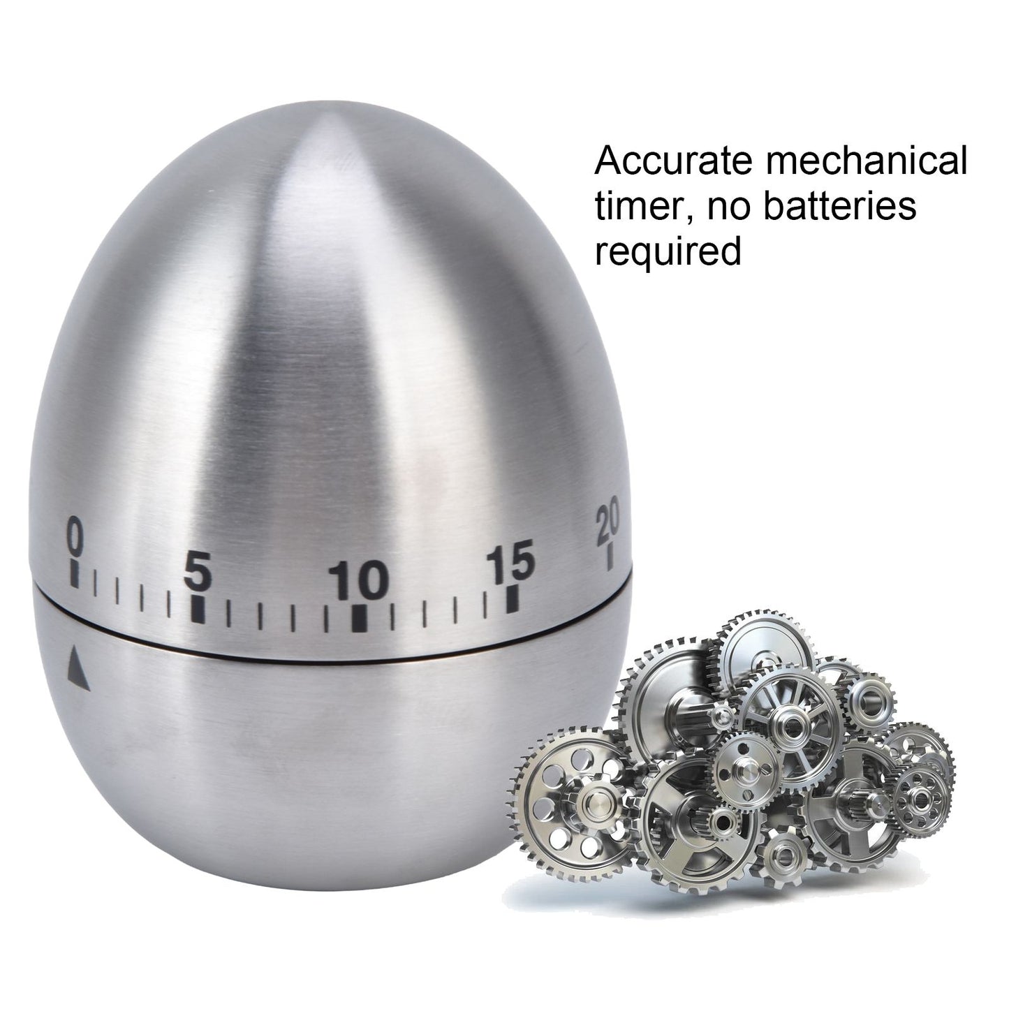 Cooking Timer Egg Shaped Clear Scale Design Manual Mechanical 60 Minutes Kitchen Baking Timing Reminder V1294-YM0523-3118220025811