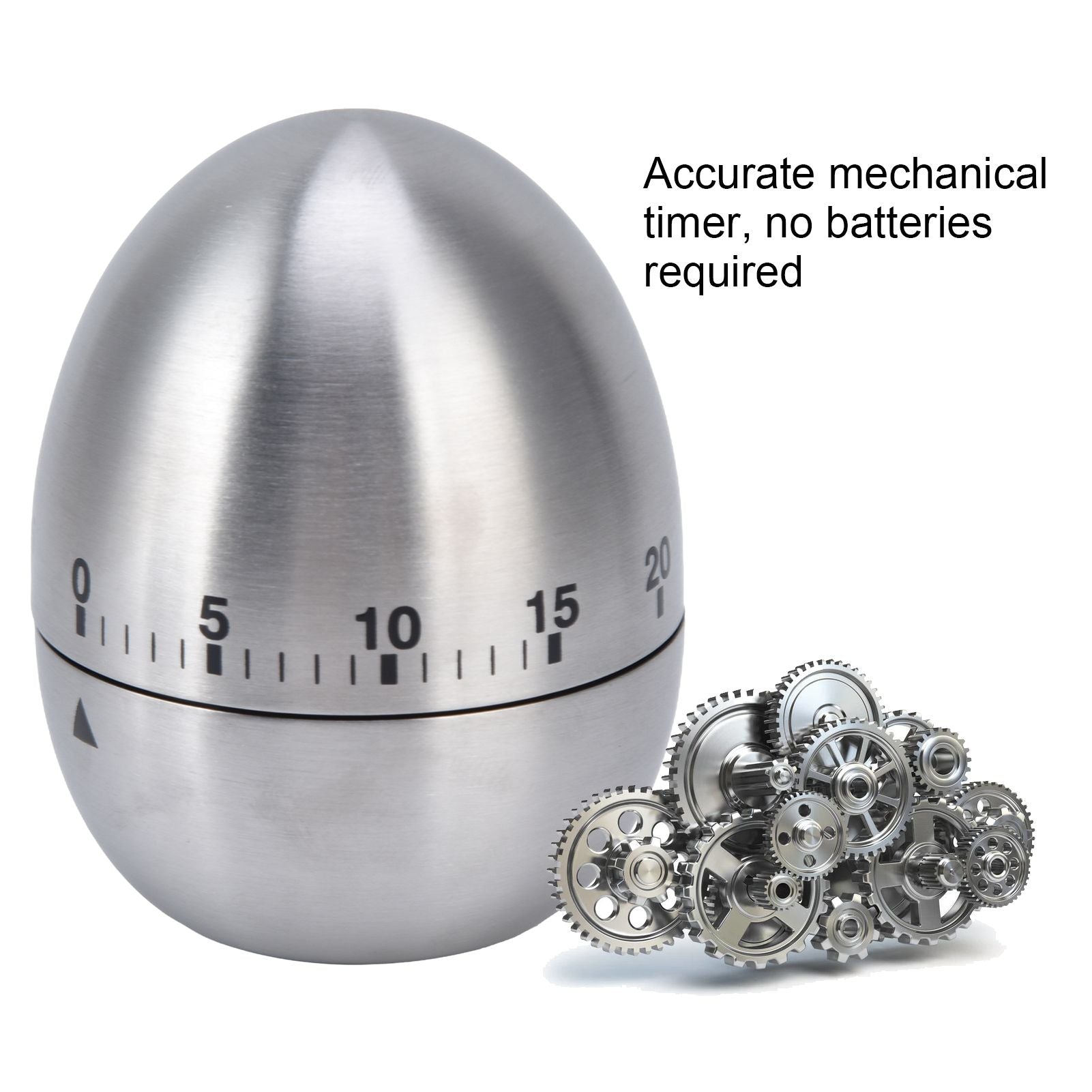 Cooking Timer Egg Shaped Clear Scale Design Manual Mechanical 60 Minutes Kitchen Baking Timing Reminder V1294-YM0523-3118220025811