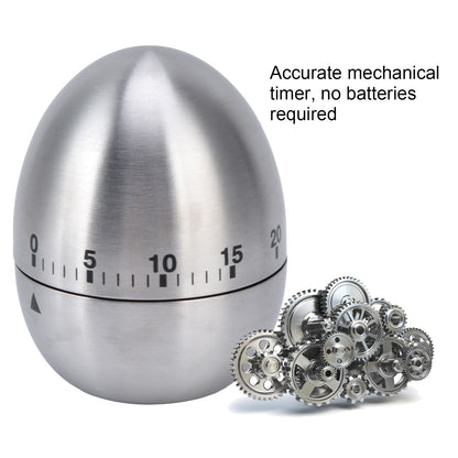 Cooking Timer Egg Shaped Clear Scale Design Manual Mechanical 60 Minutes Kitchen Baking Timing Reminder V1294-YM0523-3118220025811