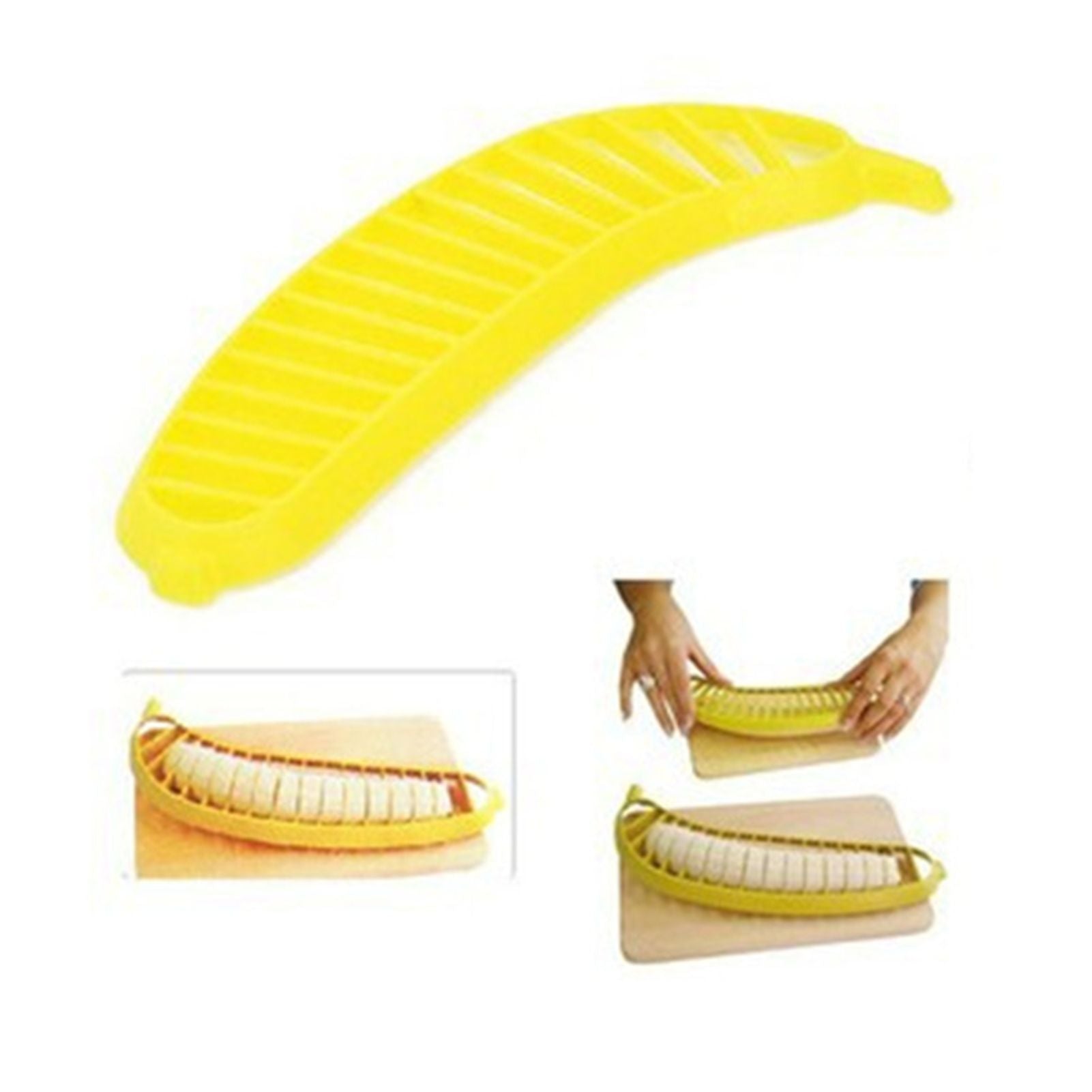 Banana Cutter Fast Uniform Slicing Lightweight Salad Fruit Peeler Cutter for Household Fruit Shop Travelling V1294-YM0523-3118220026311