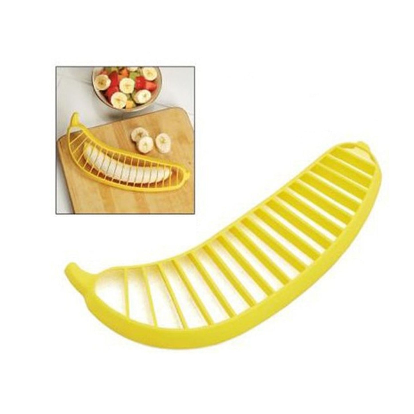 Banana Cutter Fast Uniform Slicing Lightweight Salad Fruit Peeler Cutter for Household Fruit Shop Travelling V1294-YM0523-3118220026311