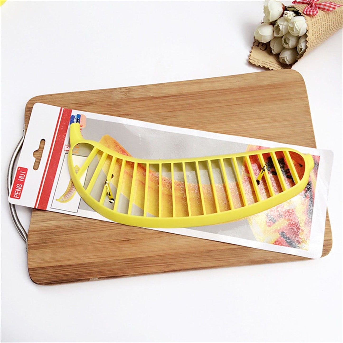 Banana Cutter Fast Uniform Slicing Lightweight Salad Fruit Peeler Cutter for Household Fruit Shop Travelling V1294-YM0523-3118220026311