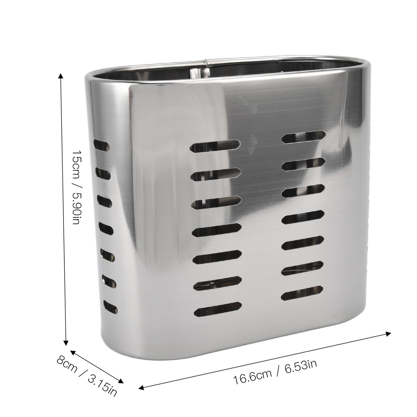 Chopsticks Hanging Organizer Stainless Steel Utensil Drying Racks with Hollow Design for Kitchen V1294-YM0523-3118220026711